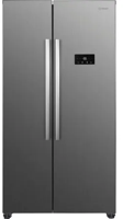 Indesit INGF6441XP4UK Total No Frost 2-Door Push&Go American Style Fridge Freezer Stainless steel