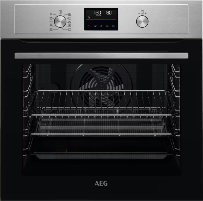 AEG BPX535A61M 3000 Airfry SurroundCook Pyrolytic Self Clean Built-in Single Electric Oven Stainless steel
