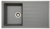 Carysil VD100L-GM Deep Bowl Vivaldi Large Bowl & Drainer Inset Sink Gunmetal Grey