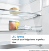 Bosch KIN85NFE0G Series 2 with freezer at bottom 177.2 x 54.1 cm flat hinge Integrated Fridge Freezer White