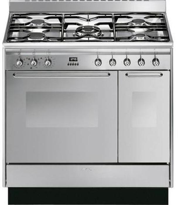 Smeg CC92MX9 90cm Double Cavity Dual Fuel Range Cooker Stainless steel