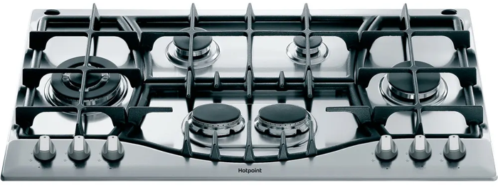 Hotpoint PHC961TSIXH 90cm with Front Control 6 Burners Gas Hob Stainless steel