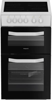Hotpoint HTE5VCW 50cm Electric Twin Cooker with Ceramic Hob Freestanding Electric Cooker White