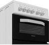 Hotpoint HTE5VCW 50cm Electric Twin Cooker with Ceramic Hob Freestanding Electric Cooker White