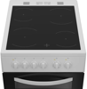 Indesit ITE5VMW 50cm Electric Twin Cooker with Ceramic Hob Freestanding Electric Cooker White