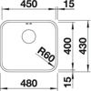 Blanco Supra 450-U Undermount Sink Stainless steel