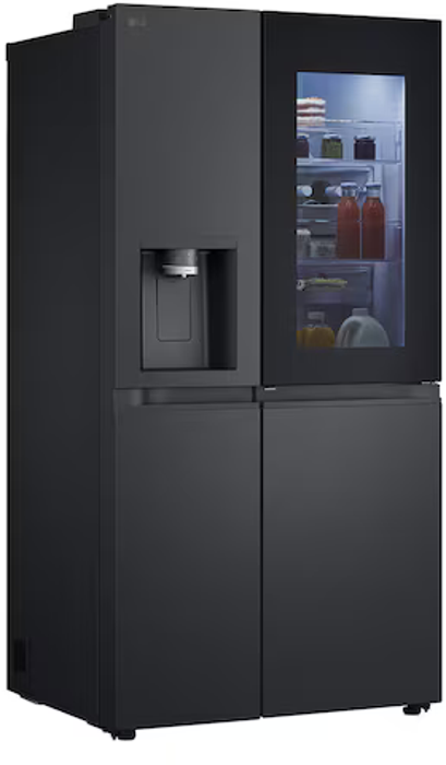 LG GSXE90EVDD 628L InstaView™ Side-By-Side (Plumbed-in) American Style Fridge Freezer Black Steel