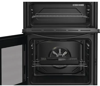 Indesit ITE6VMB 60cm Electric Twin Cooker with Ceramic Hob Freestanding Electric Cooker Black