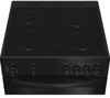 Indesit ITE6VMB 60cm Electric Twin Cooker with Ceramic Hob Freestanding Electric Cooker Black