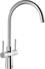 Blanco MAX II twin Lever Monobloc Mixer Tap Chrome