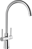 Blanco MAX II twin Lever Monobloc Mixer Tap Chrome