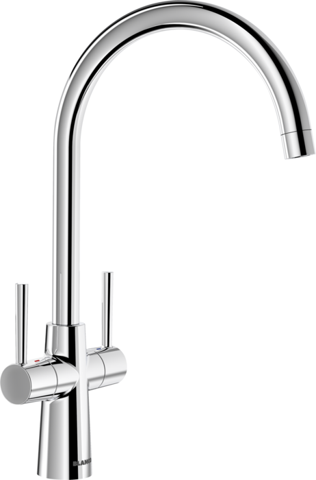 Blanco MAX II twin Lever Monobloc Mixer Tap Chrome