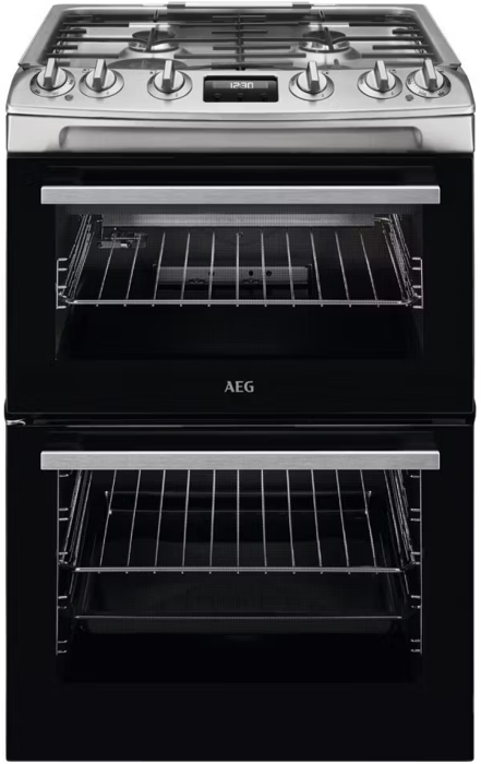 AEG CGX6130ACM 60cm Double Oven Freestanding Gas Cooker Stainless steel