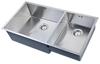 1810 ZENDUO15 550/340U XXL Deep BB: Undermount Sink Stainless steel
