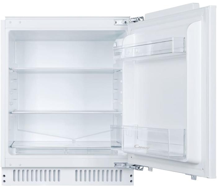 Candy CMLS68EWK One door table top, Static vented Integrated Fridge White