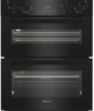 Hotpoint DUH12G1B 72cm Built Under Double Fan Oven with Telescopic Shelf Built-Under Double Electric Oven Black