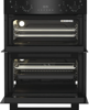 Hotpoint DUH12G1B 72cm Built Under Double Fan Oven with Telescopic Shelf Built-Under Double Electric Oven Black