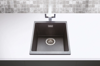 Carysil EN340-GM 37cm Granite Gunmetal Grey Emgima Compact Single Bowl Undermount Sink Gunmetal Grey