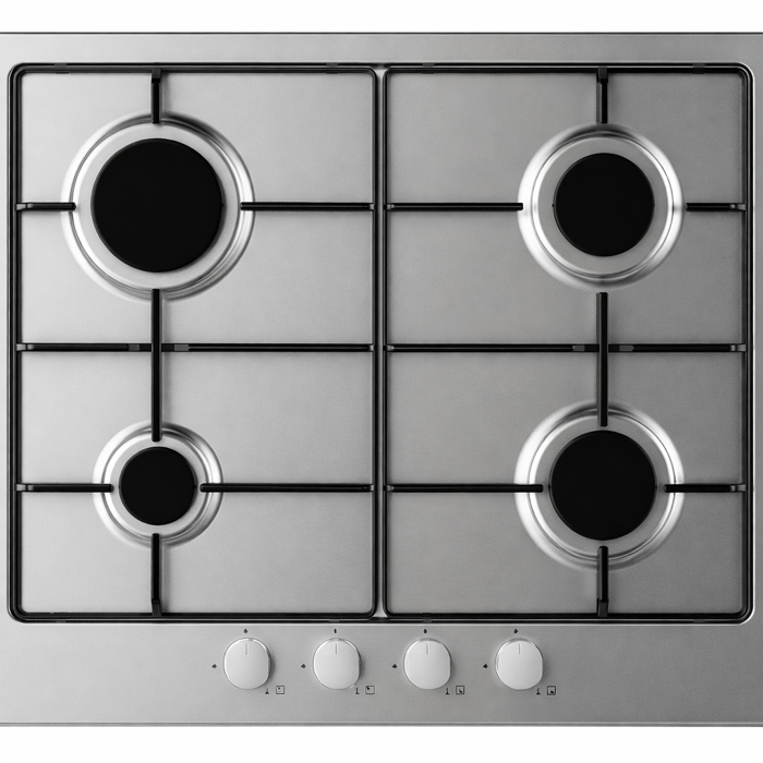 Iberna IHW6BRX 60cm 4 Burner Gas Hob Stainless steel