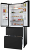 Haier HFR3718ENPT Series 4 FD 70 70cm 4 Door No Frost 402L Slate Black American Style Fridge Freezer 