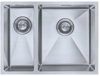 White Label WL0303 Contemporary Play 180/340 Big Bowl Right Undermount Sink Satin Finish