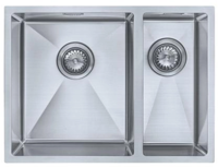 White Label WL0304 Contemporary Play 340/180 Big Bowl Left Undermount Sink Satin Finish