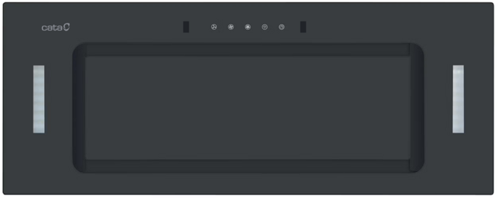 CATA CATICON75BK CATA 700 - 75cm Black Glass Gesture Control Canopy Hood Black