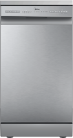 Midea MDWEF1034CS-WG 45cm Slimline 10 Place Settings Freestanding Dishwasher Silver