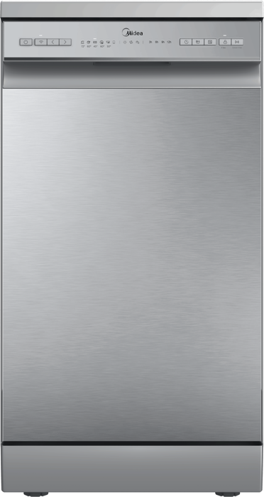 Midea MDWEF1034CS-WG 45cm Slimline 10 Place Settings Freestanding Dishwasher Silver