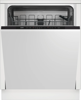 BEKO DIN15320 60cm Full Size 13 Place Settings Integrated Dishwasher White
