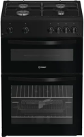 Indesit ITG6GB 60cm Twin Freestanding Gas Cooker Black