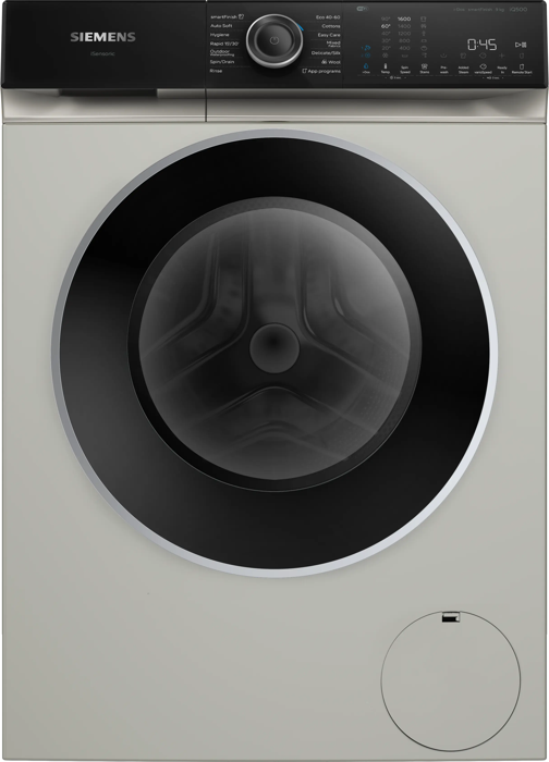 Siemens WG46H2AXGB iQ500 9 kg max. 1600 rpm Freestanding Washing Machine Silver Inox