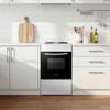 Midea MFO20DME4H109-WH 50cm Single Oven with Sealed Plates Freestanding Electric Cooker White