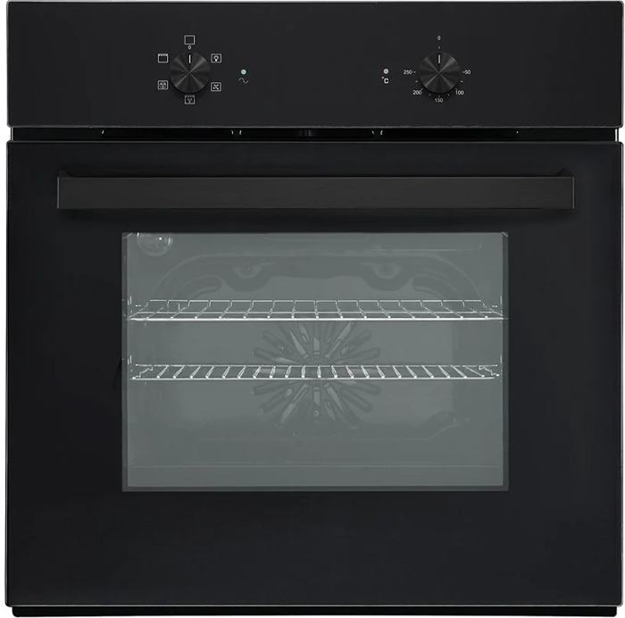 Teknix BITK263ESB 55L Slim Depth Built-in Single Electric Oven Black
