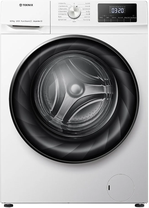Teknix TK2WD8514HW 8/5kg 1400spin Freestanding Washer Dryer White