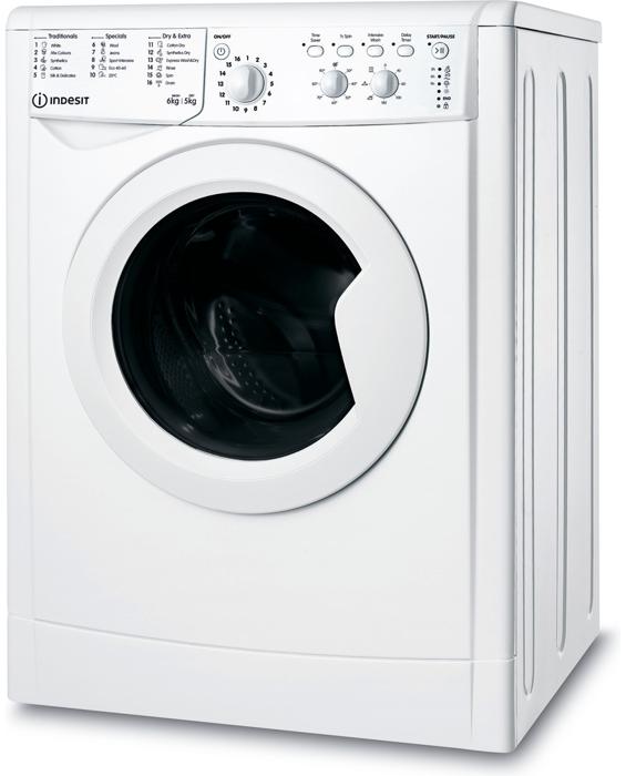Indesit IWDC 65125 UK N 6kg Wash 5kg Dry 1200rpm   ( IWDC65125 ) Freestanding Washer Dryer White