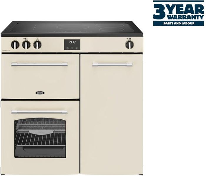 Belling Farmhouse 90Ei  174 litres 2 ovens 5 Zone induction hob 444411824 *Display to clear* Induction Range Cooker Cream