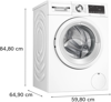 Bosch WNA144V9GB Series 4 9/5 kg max. 1400 rpm Freestanding Washer Dryer White