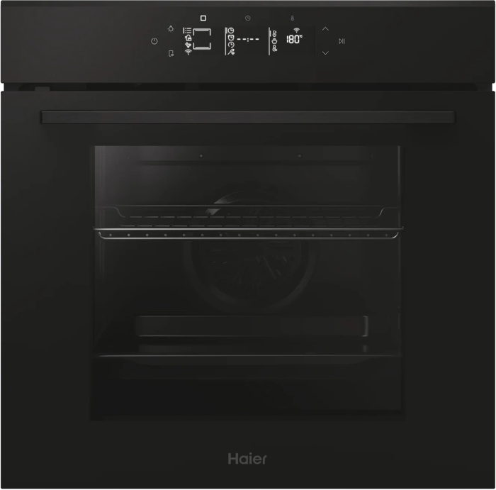 Haier H6ID25G3YTB2 ID Series 2 60cm Oven + Pyrolytic & Hydrolytic Cleaning Built-in Single Electric Oven Black
