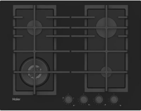 Haier HAVG5BF4S2B 60cm 4 Zone gas on glass Gas Hob Black