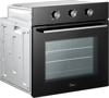 Midea MBO65M90M1-BK 70L with Rotary Dials Built-in Single Electric Oven Black