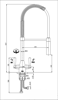 Northern Sinks Scott & James ELO0045 Spring Pull Down Twin Lever Mixer ( EL00045 ) Tap Brushed Steel