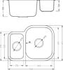 1810 ETRODUO 450/589U BBR ED/5845/U/MSBBR/033 Undermount Sink Satin Finish