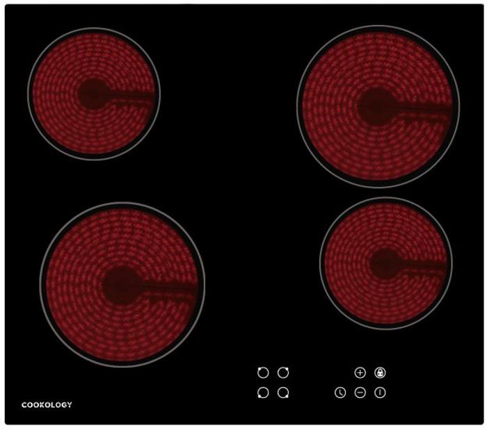 Cookology TCH601 60cm 4 Zone Ceramic Hob Black