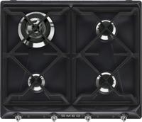 Smeg SR964NGH 60cm Victoria 4 Burner Gas Hob Black
