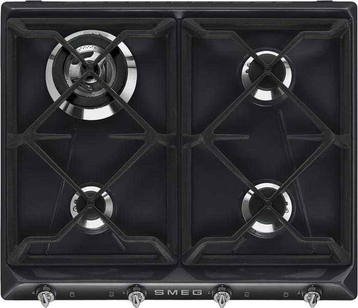 Smeg SR964NGH 60cm Victoria 4 Burner Gas Hob Black