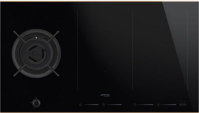 Smeg PM6912WLDR 90cm "Dolce Stil Novo" Mixed Fuel Hob Black
