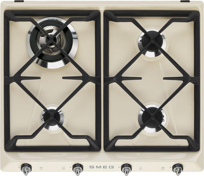 Smeg SR964PGH 60cm Victoria 4 Burner Gas Hob Cream