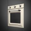 Smeg SF6905P1  60cm Victoria Single Thermo-ventilated, Vapor Clean Built-in Single Electric Oven Cream