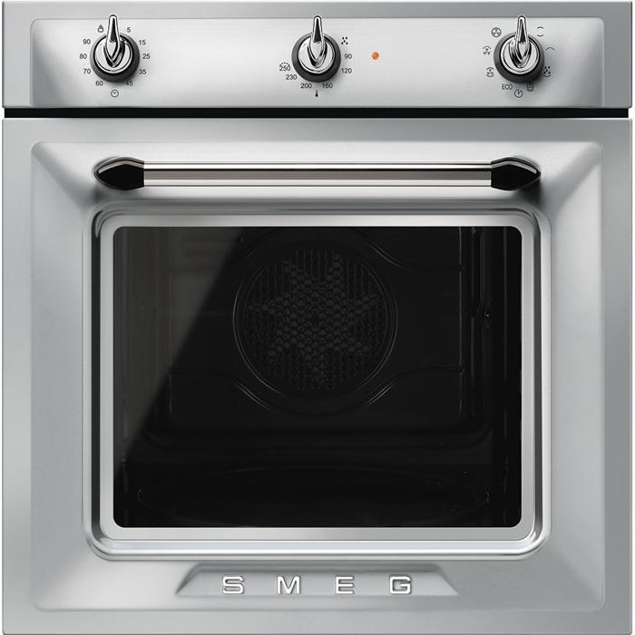 Smeg SF6905X1 60cm Victoria Thermo-ventilated, Vapor Clean Built-in Single Electric Oven Stainless steel